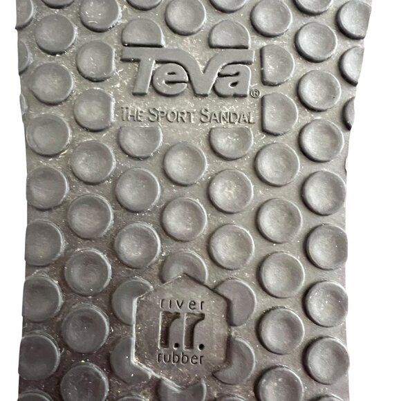 Teva Olowahu Thong Sandals Women’s Size 9 Olive Green Tan Floral Summer Comfort - Picture 7 of 8